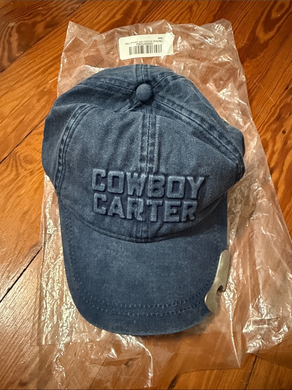 Cowboy Carter act ii Vintage Rodeo Denim Hat with Bottle Opener